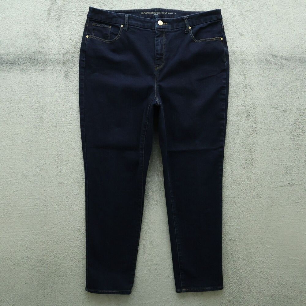Chico's Jeans Women's Size 3 US-16 High-Rise Girlfriend Ankle Denim 27" Inseam